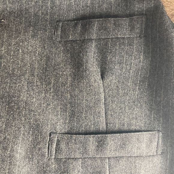 Mens Vintage Brooks Brothers Gray Pinstriped Wool Vest Size 41 R - Picture 7 of 7